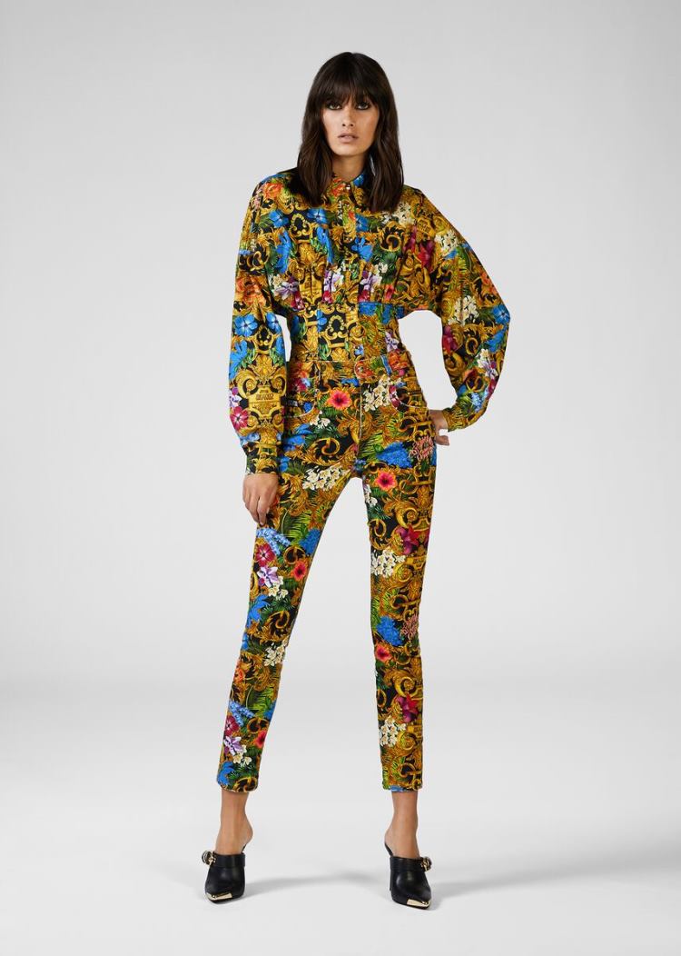 Versace Jeans Couture Tropical Baroque Print Jeans τζιν παντελονι Jeans Couture Πολύχρωμο | BWMQYYE