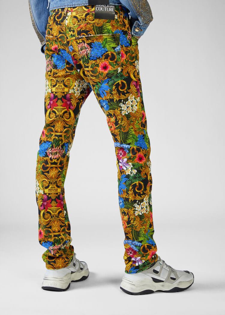 Versace Jeans Couture Tropical Baroque Print Jeans τζιν παντελονι Jeans Couture Πολύχρωμο | M0CGI58
