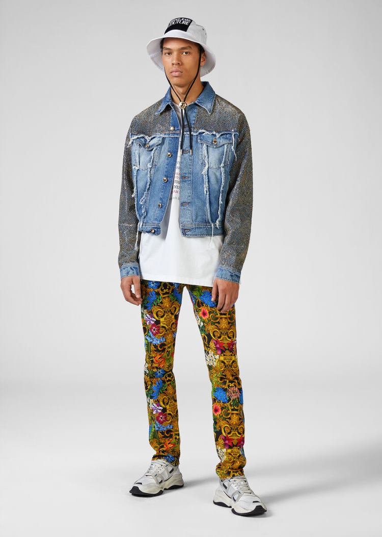 Versace Jeans Couture Tropical Baroque Print Jeans τζιν παντελονι Jeans Couture Πολύχρωμο | M0CGI58