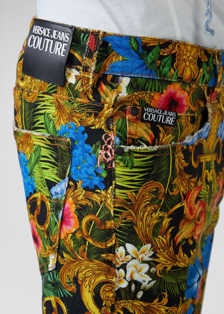 Versace Jeans Couture Tropical Baroque Print Jeans τζιν παντελονι Jeans Couture Πολύχρωμο | M0CGI58