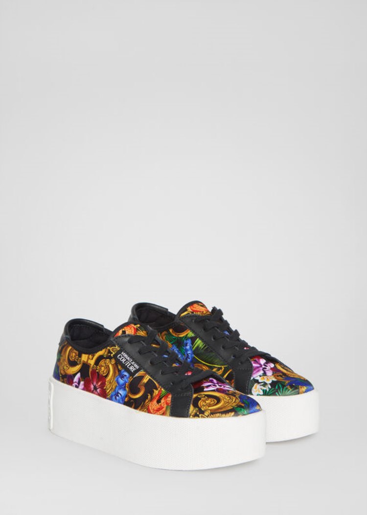 Versace Jeans Couture Tropical Baroque Print flatforms Trainers αθλητικα Jeans Couture Πολύχρωμο | XU2V5DM