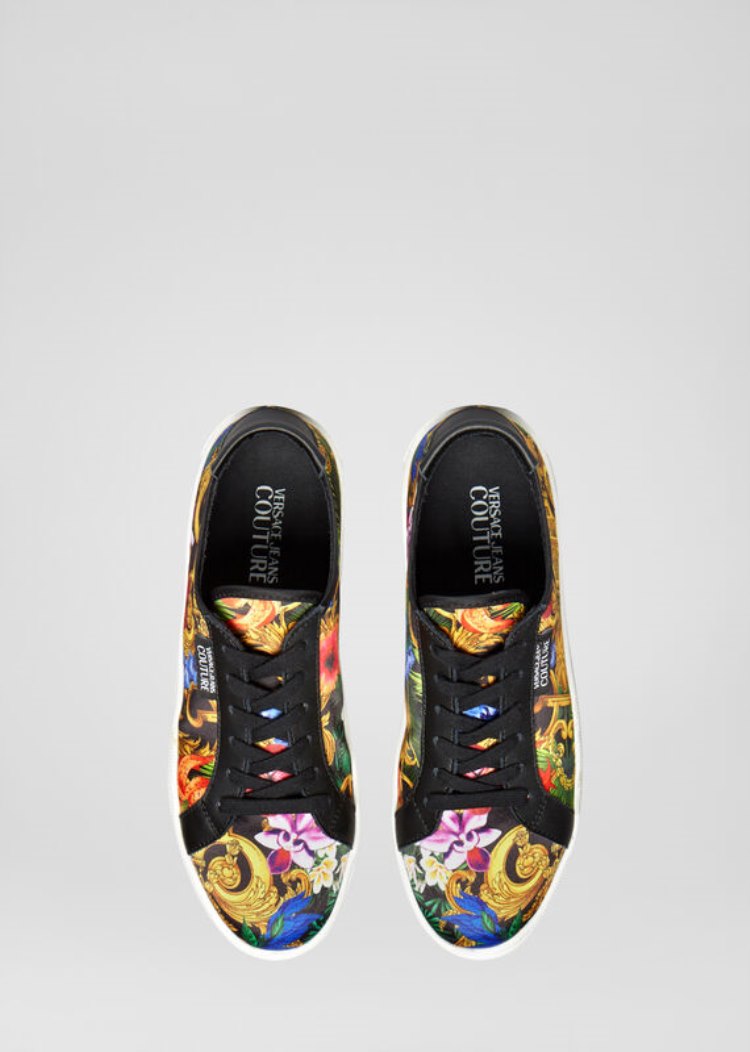 Versace Jeans Couture Tropical Baroque Print flatforms Trainers αθλητικα Jeans Couture Πολύχρωμο | XU2V5DM