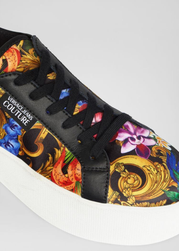 Versace Jeans Couture Tropical Baroque Print flatforms Trainers αθλητικα Jeans Couture Πολύχρωμο | XU2V5DM