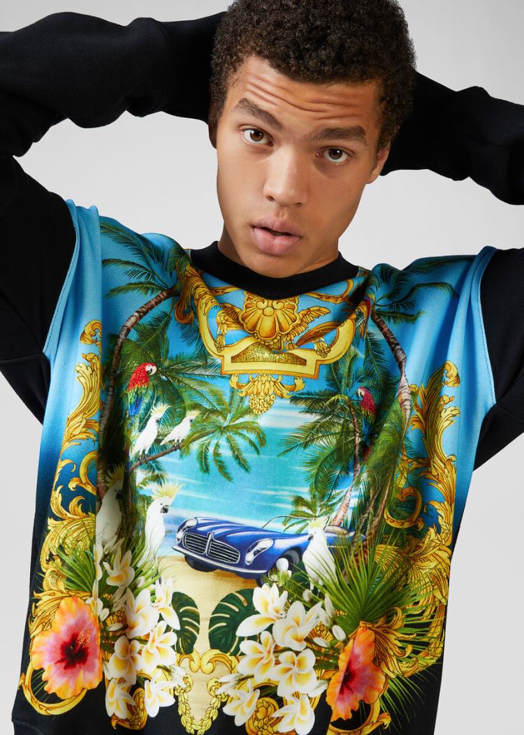 Versace Jeans Couture Tropical Island Print Sweatshirt Φούτερ Jeans Couture Πολύχρωμο | 60NC5DM