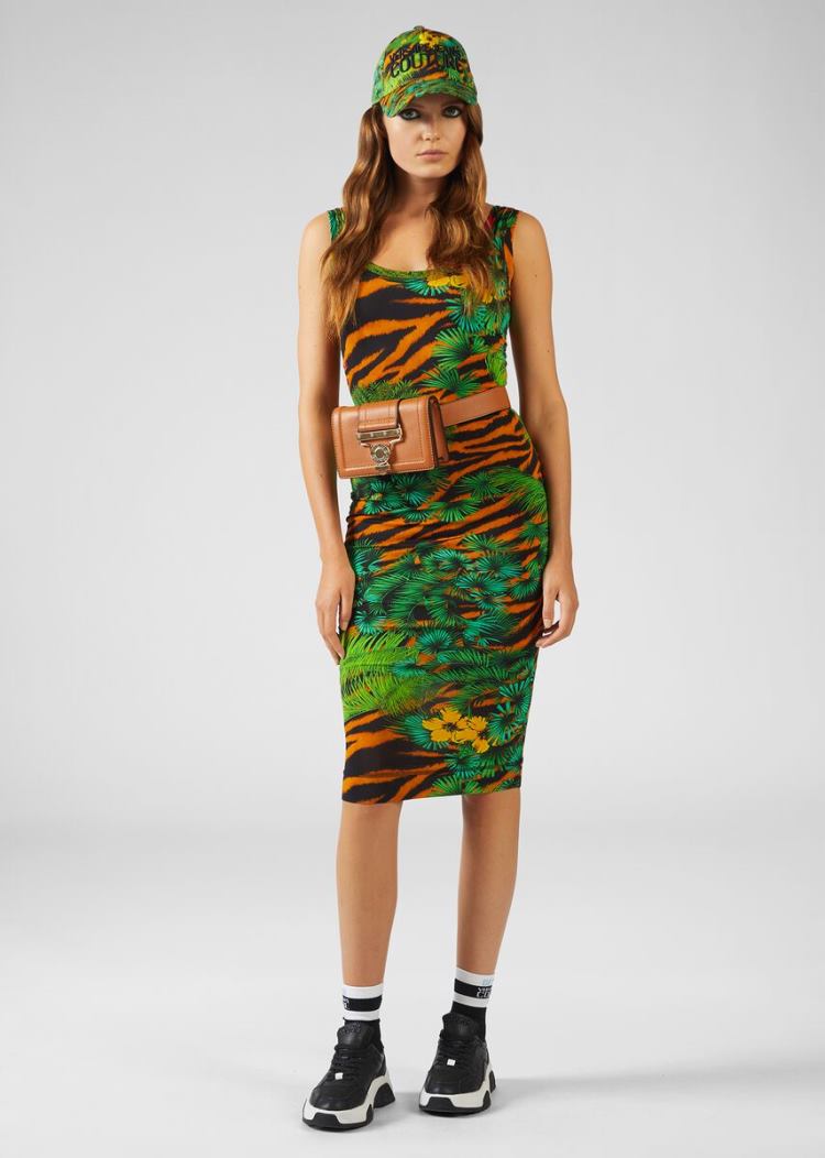 Versace Jeans Couture Tropical Tiger φορεμα φορεμα Jeans Couture Πολύχρωμο | 4RJK748