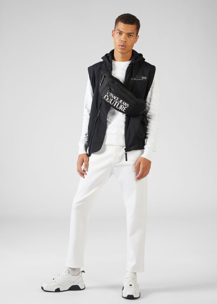 Versace Jeans Couture Κουκουλοφόρος Logo Vest γιλεκο Jeans Couture μαυρα | N7YNIBJ