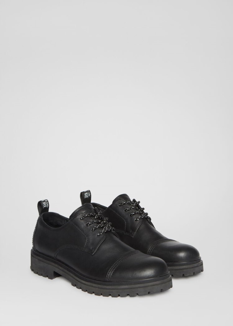 Versace Jeans Couture δερματινα Tank δαντελα Up Shoes παπουτσια με κορδονια Jeans Couture μαυρα | SBP1W8F