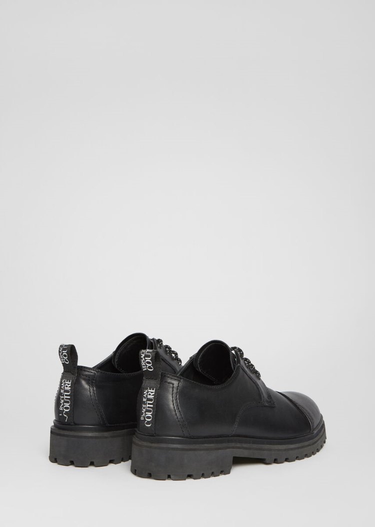Versace Jeans Couture δερματινα Tank δαντελα Up Shoes παπουτσια με κορδονια Jeans Couture μαυρα | SBP1W8F