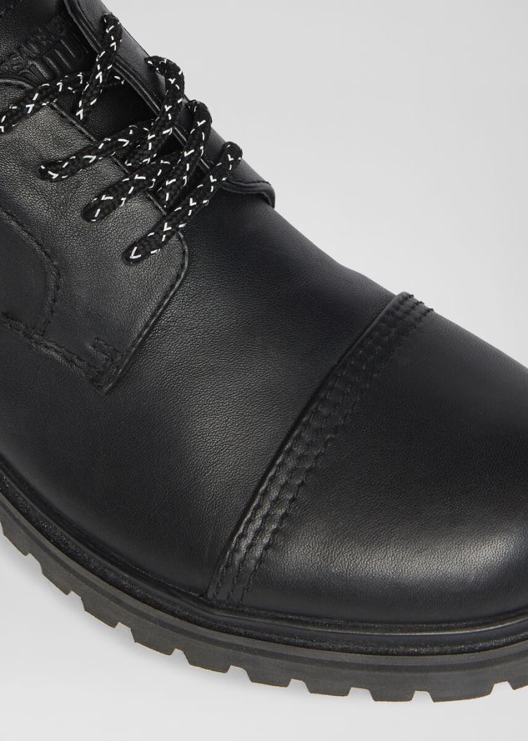Versace Jeans Couture δερματινα Tank δαντελα Up Shoes παπουτσια με κορδονια Jeans Couture μαυρα | SBP1W8F