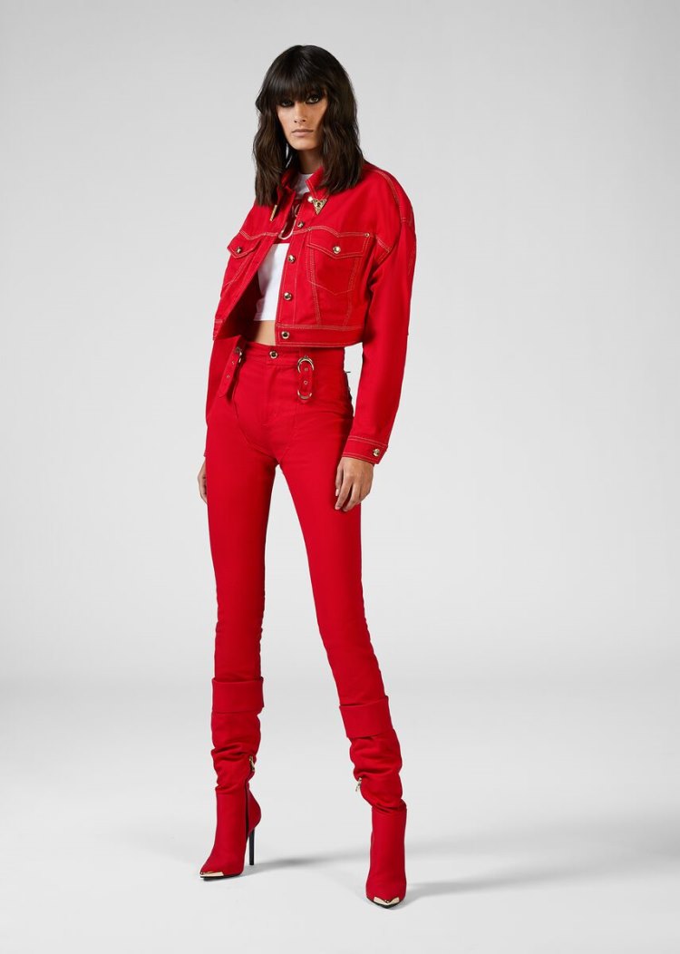 Versace Jeans Couture πόρπης Detail Jeans τζιν παντελονι Jeans Couture κοκκινα | IZPUHNL