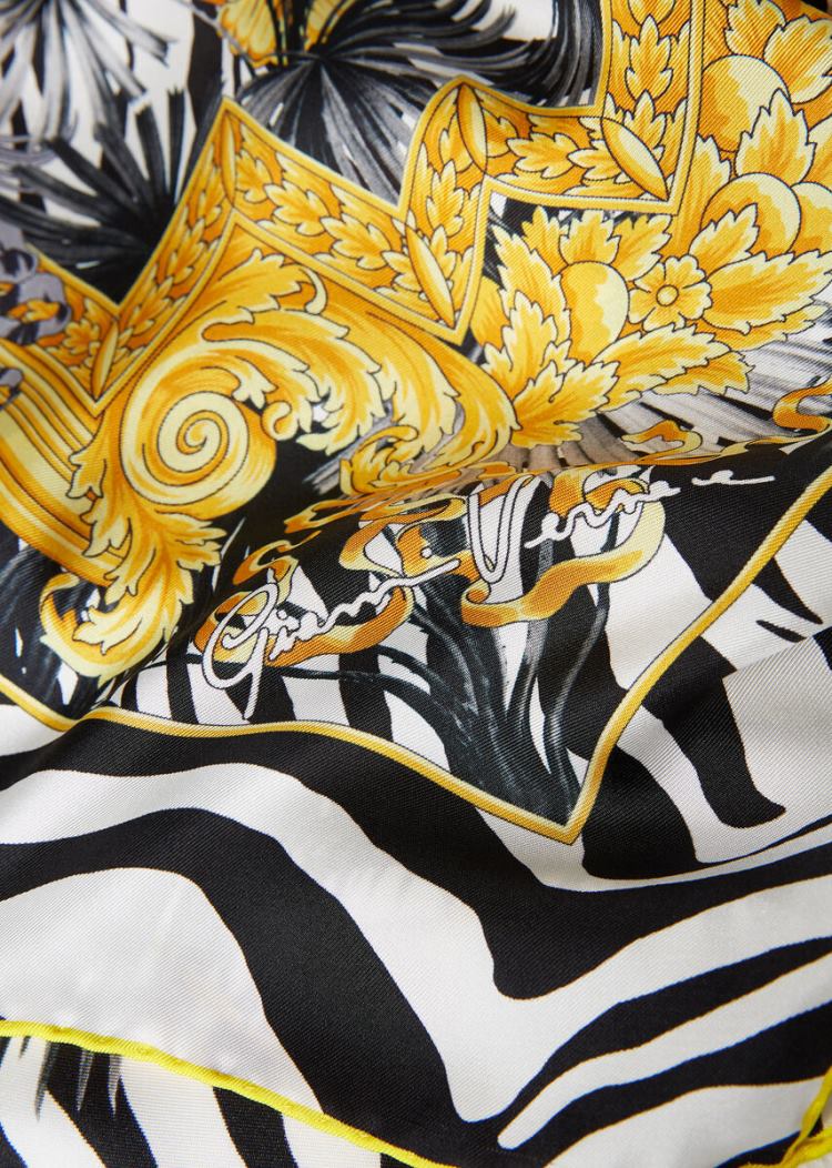 Versace Jungle Animalier Silk Foulard γυναικεια Πολύχρωμο | VDEG49N