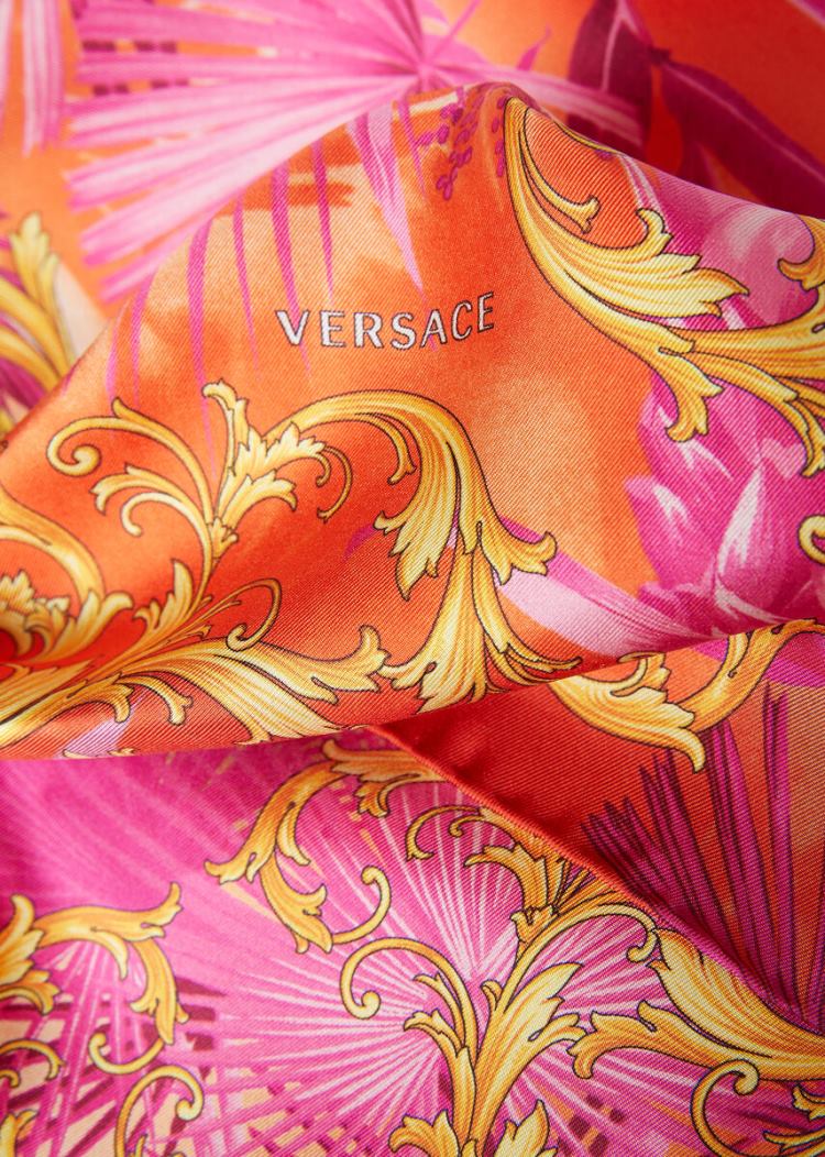 Versace Jungle Barocco Print Silk Foulard γυναικεια Πολύχρωμο | BNGODR3