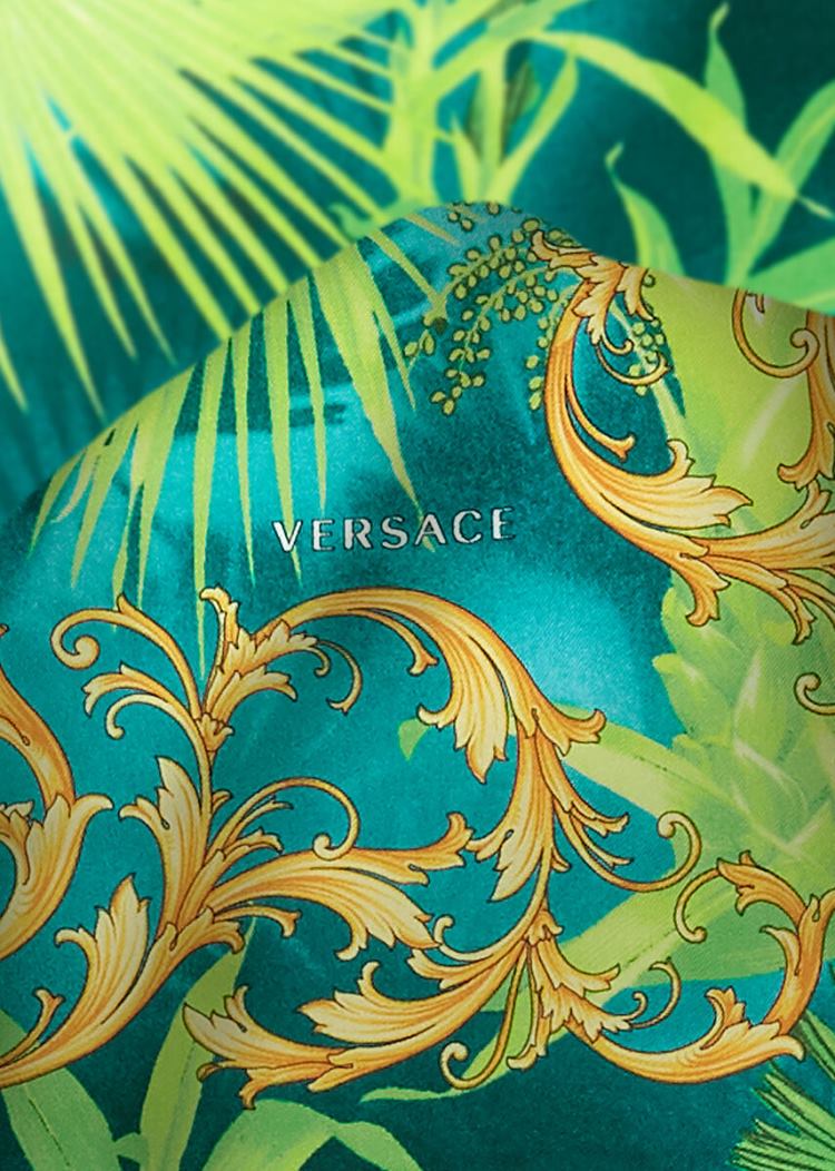 Versace Jungle Barocco Print Silk Foulard γυναικεια Πολύχρωμο | RDTDQKX