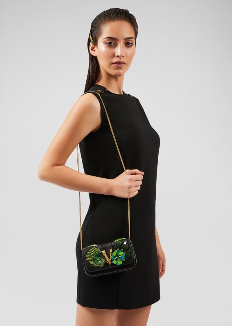 Versace Jungle Embroidered Virtus Evening Bag Evening Bags γυναικεια Πολύχρωμο | 7S9SRSL