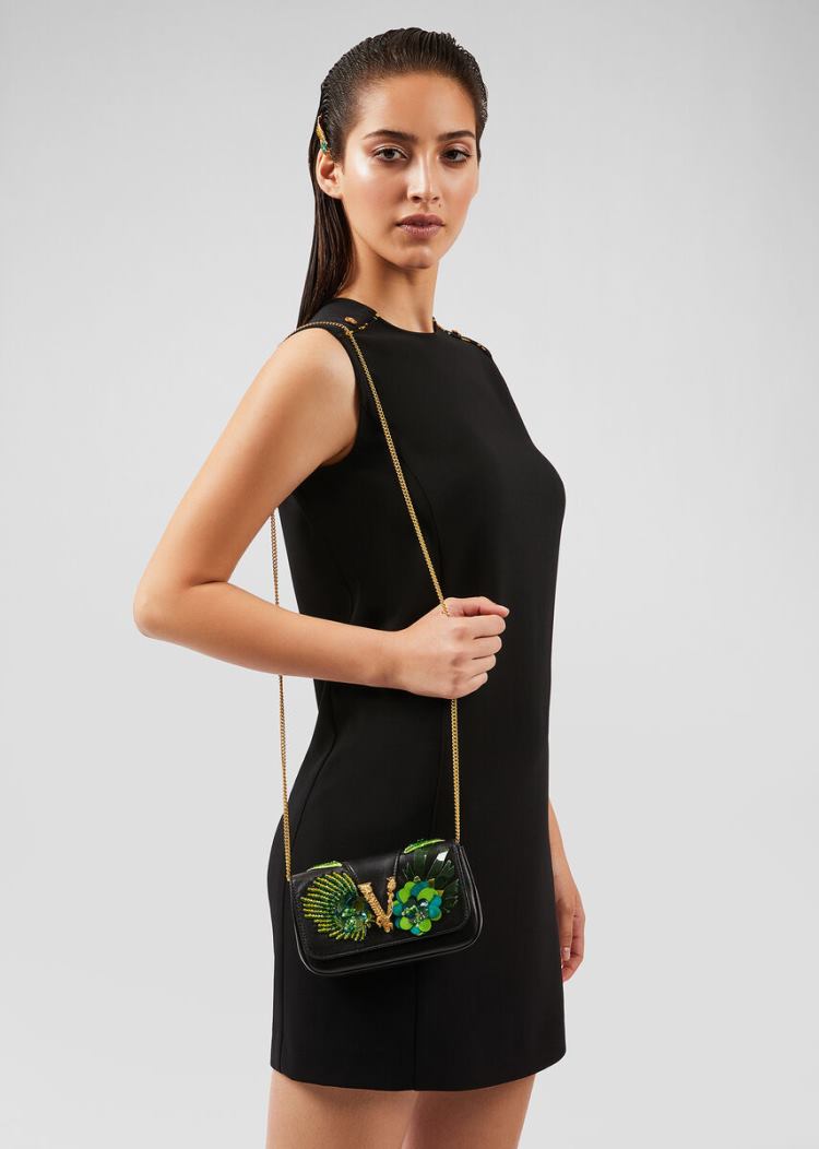 Versace Jungle Embroidered Virtus Evening Bags γυναικεια Πολύχρωμο | XOVPLAK