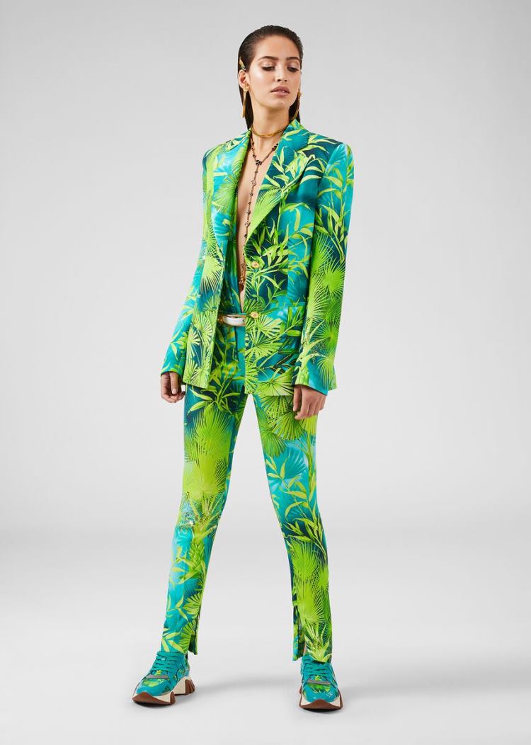Versace Jungle Print Blazer Μπλέιζερ γυναικεια Πολύχρωμο | TXQ65QJ