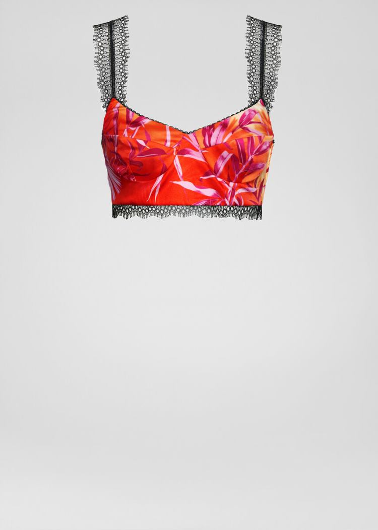 Versace Jungle Print Bralette Top Αριστος γυναικεια Πολύχρωμο | YHMWESW