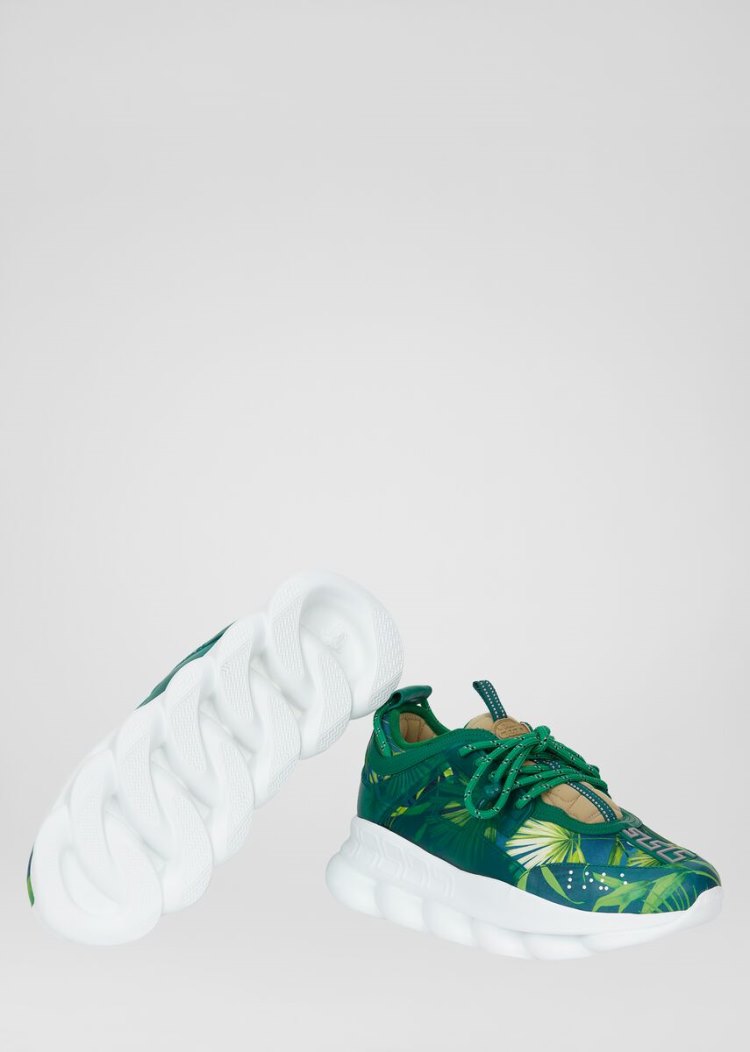 Versace Jungle Print Chain Reaction Trainers αθλητικα ανδρικα Πολύχρωμο | SP40LPZ