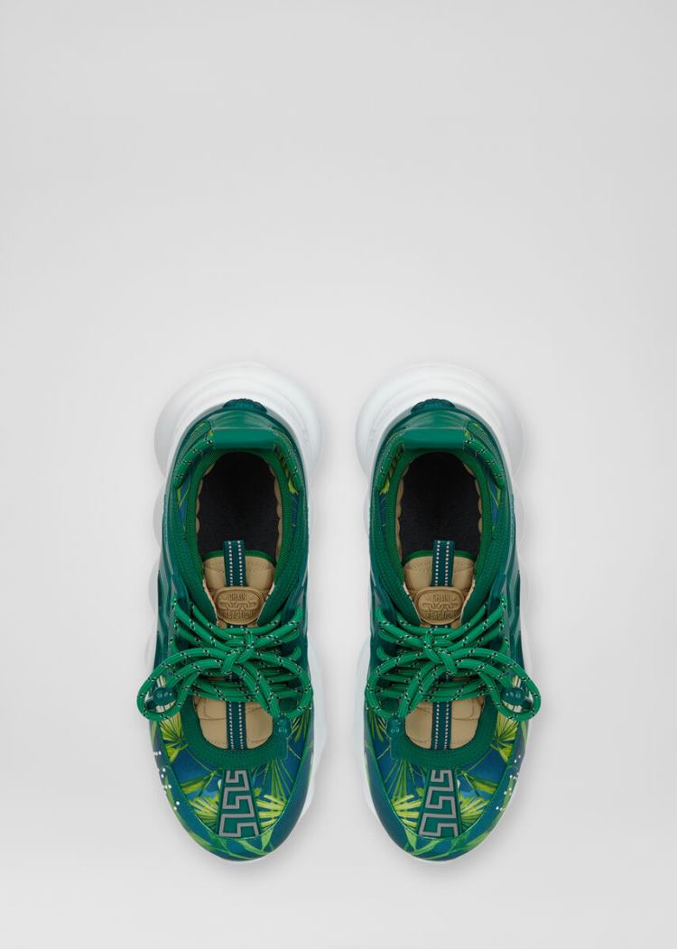 Versace Jungle Print Chain Reaction Trainers αθλητικα ανδρικα Πολύχρωμο | SP40LPZ
