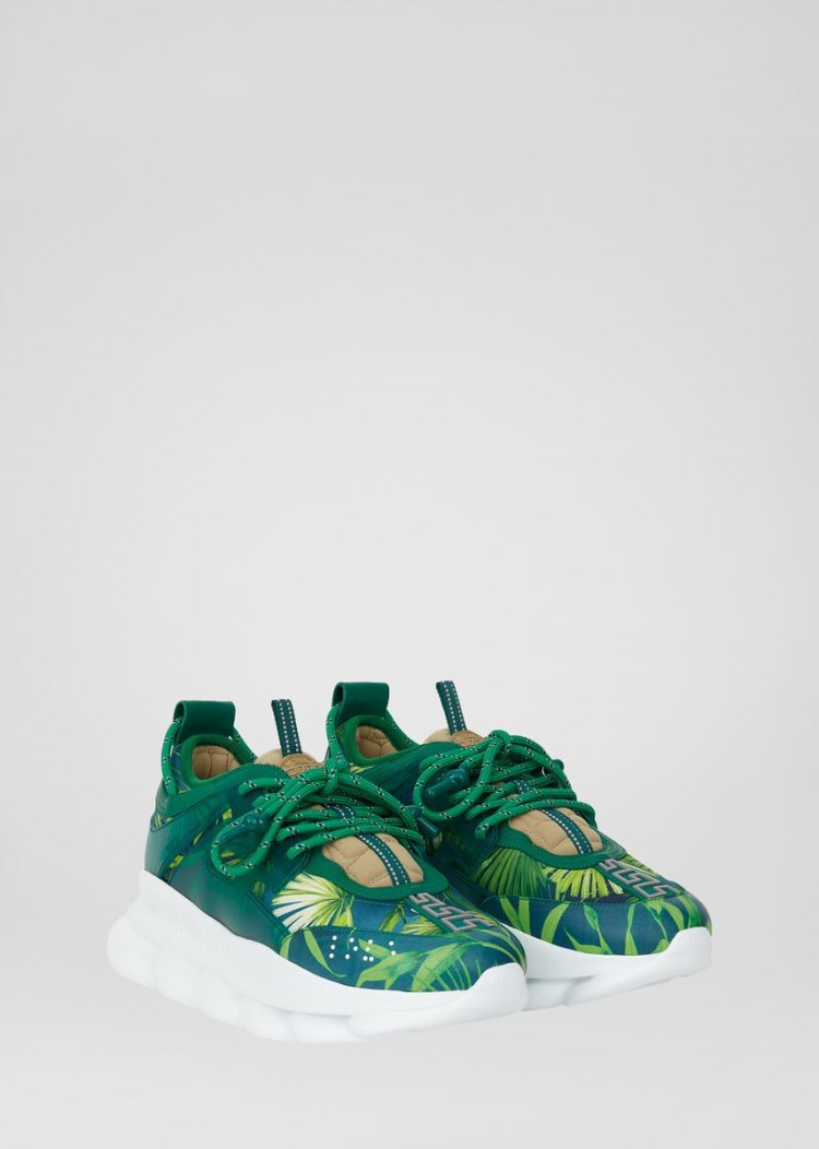 Versace Jungle Print Chain Reaction Trainers αθλητικα ανδρικα Πολύχρωμο | SP40LPZ