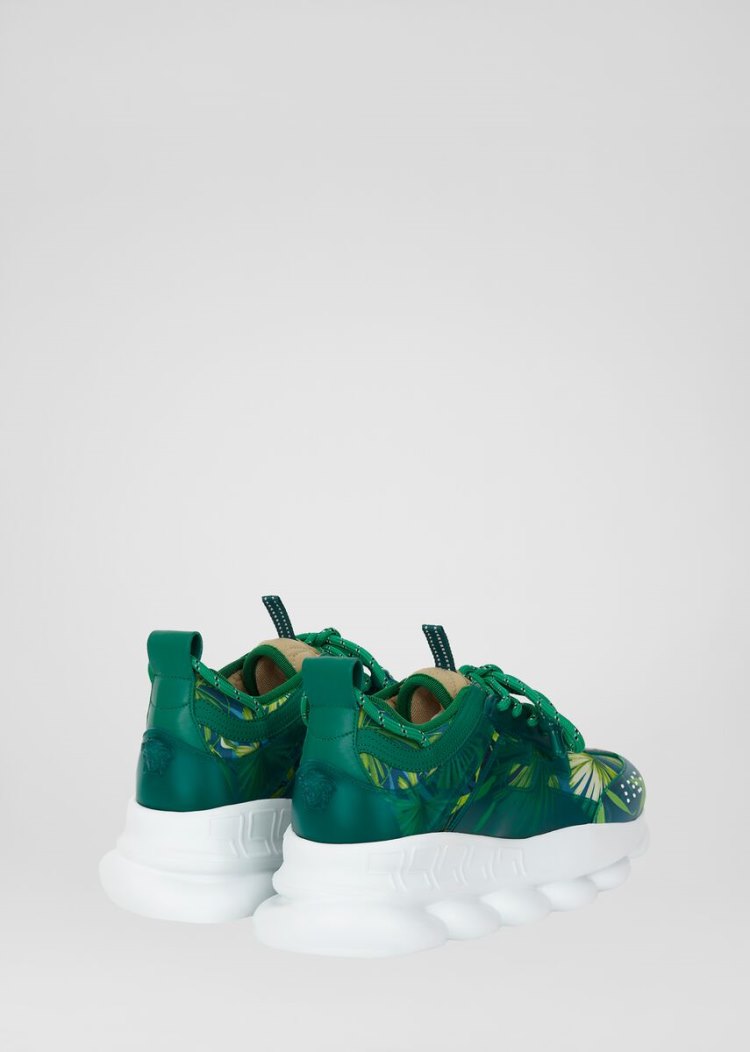Versace Jungle Print Chain Reaction Trainers αθλητικα ανδρικα Πολύχρωμο | SP40LPZ