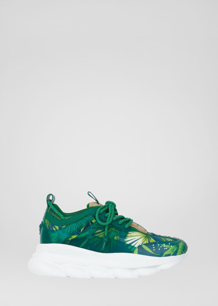 Versace Jungle Print Chain Reaction Trainers αθλητικα ανδρικα Πολύχρωμο | SP40LPZ