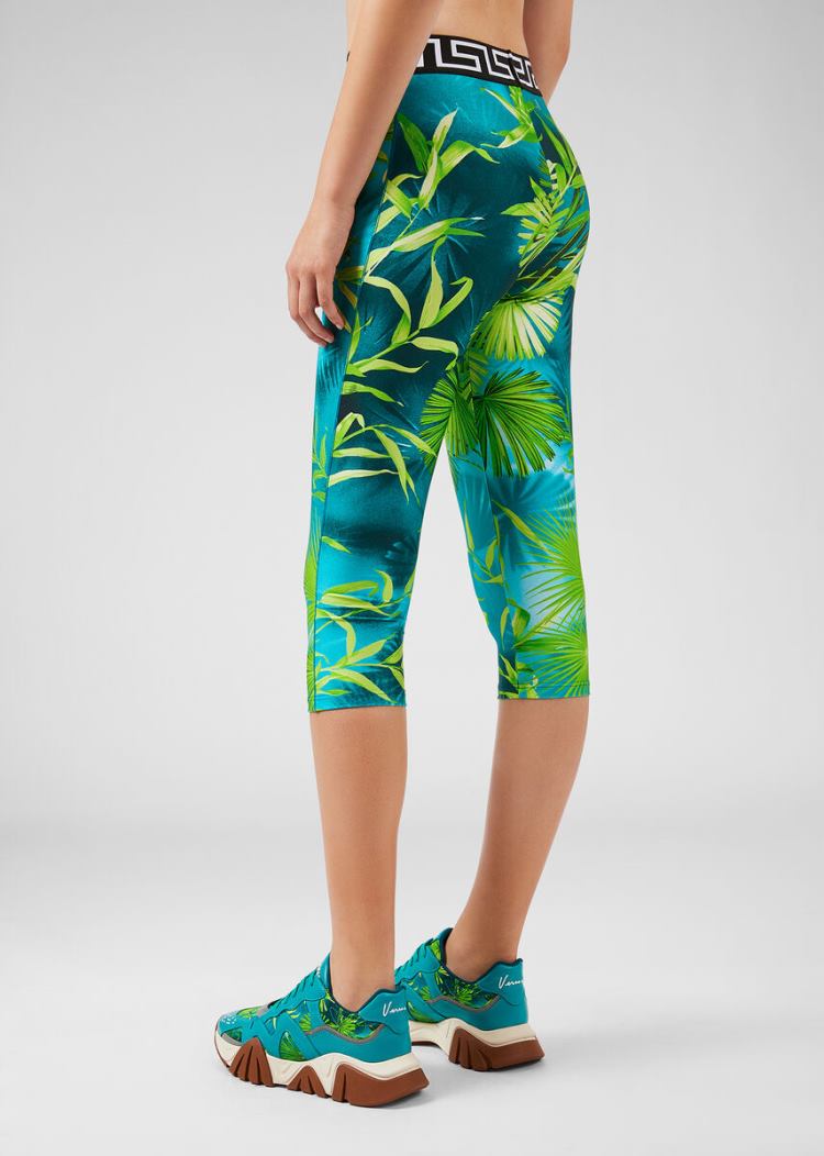 Versace Jungle Print Leggings κολαν γυναικεια Πολύχρωμο | 0DFP97E