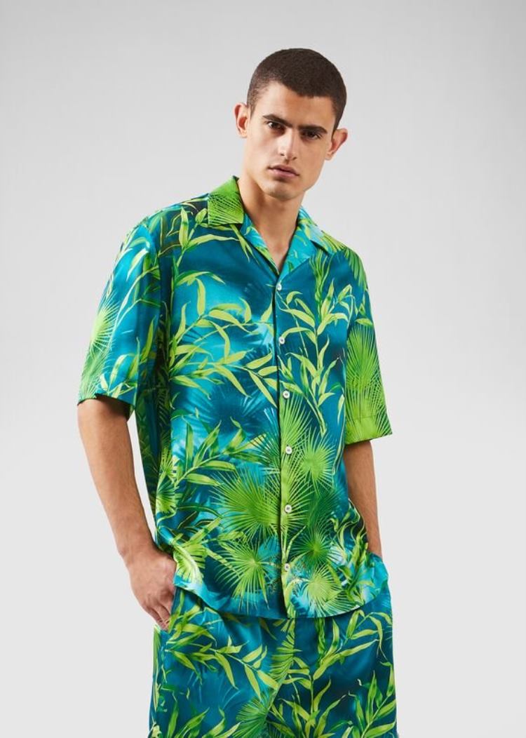 Versace Jungle Print Shirt πουκαμισα ανδρικα Πολύχρωμο | Q73UCQC