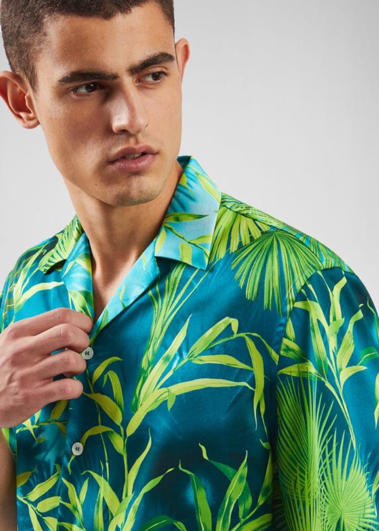 Versace Jungle Print Shirt πουκαμισα ανδρικα Πολύχρωμο | Q73UCQC