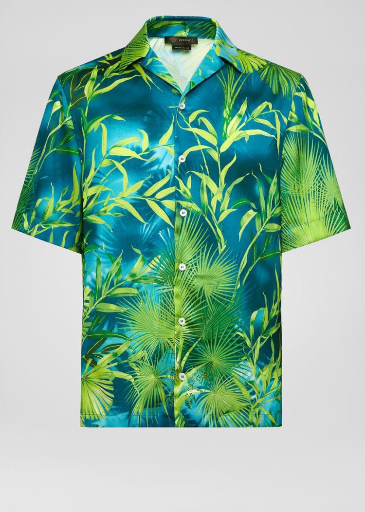 Versace Jungle Print Shirt πουκαμισα ανδρικα Πολύχρωμο | Q73UCQC