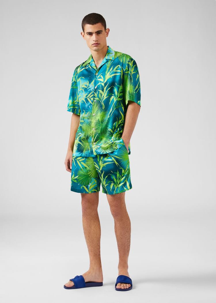 Versace Jungle Print Shorts σορτσ ανδρικα Πολύχρωμο | XC9KIM8