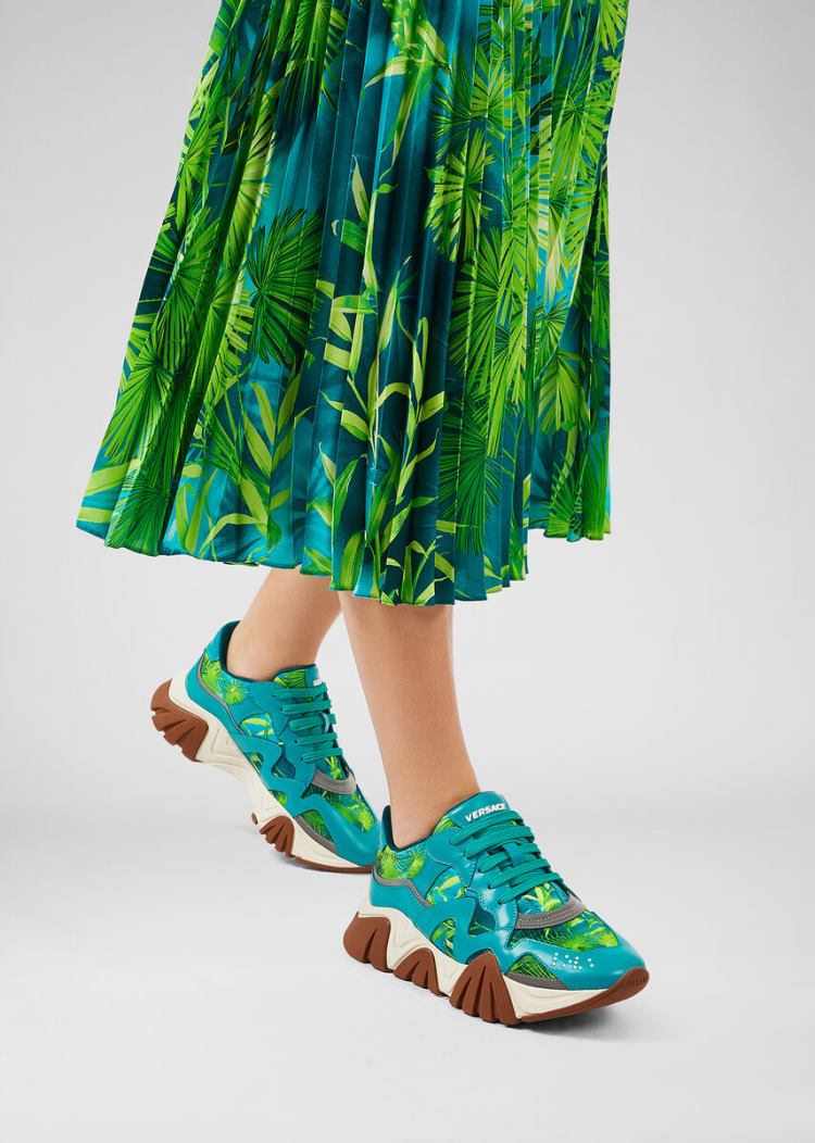 Versace Jungle Print Squalo Trainers αθλητικα γυναικεια Πολύχρωμο | JN7NJVY