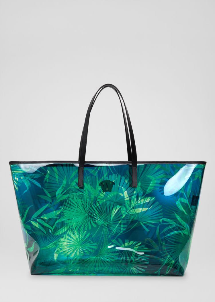 Versace Jungle Print Tote Bag τσάντεσ tote γυναικεια μπλε | QBTN8LE