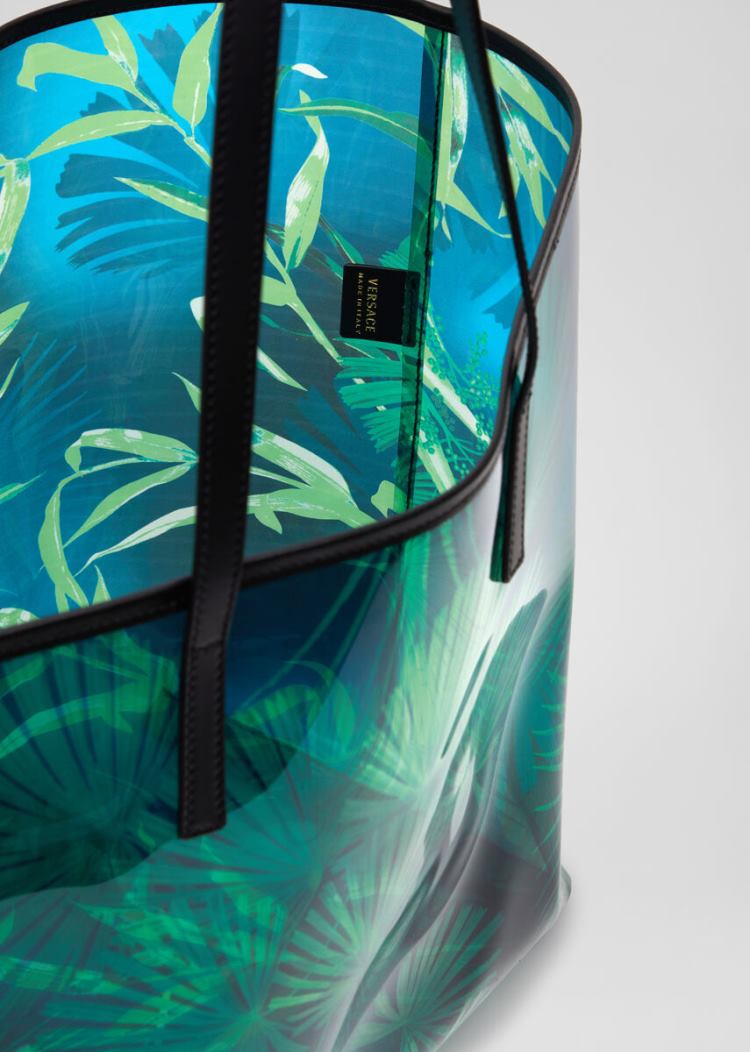 Versace Jungle Print Tote Bag τσάντεσ tote γυναικεια μπλε | QBTN8LE