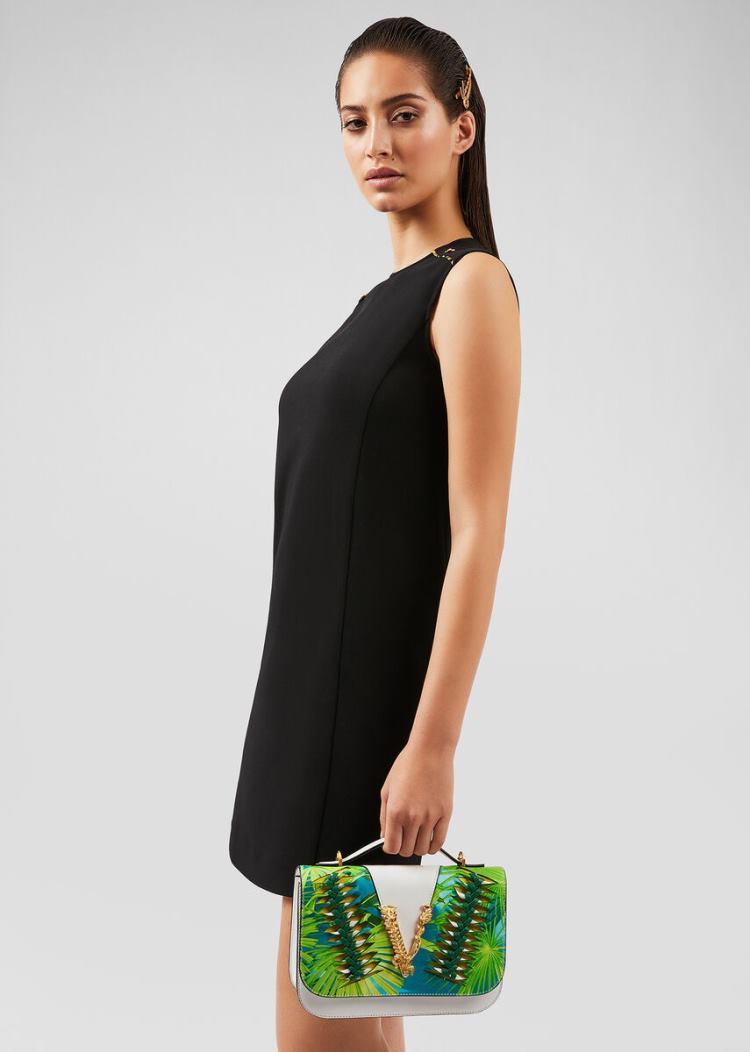Versace Jungle Print Virtus Shoulder Bag Virtus Bag γυναικεια Πολύχρωμο | C698QMM