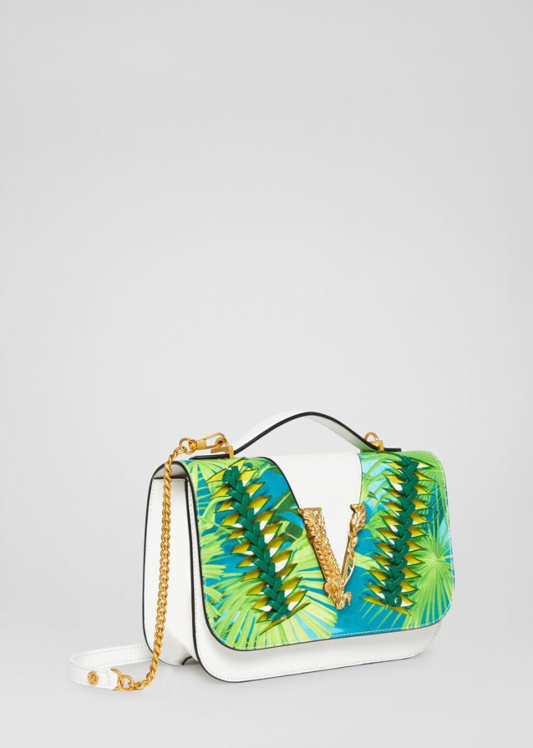 Versace Jungle Print Virtus Shoulder Bag Virtus Bag γυναικεια Πολύχρωμο | C698QMM
