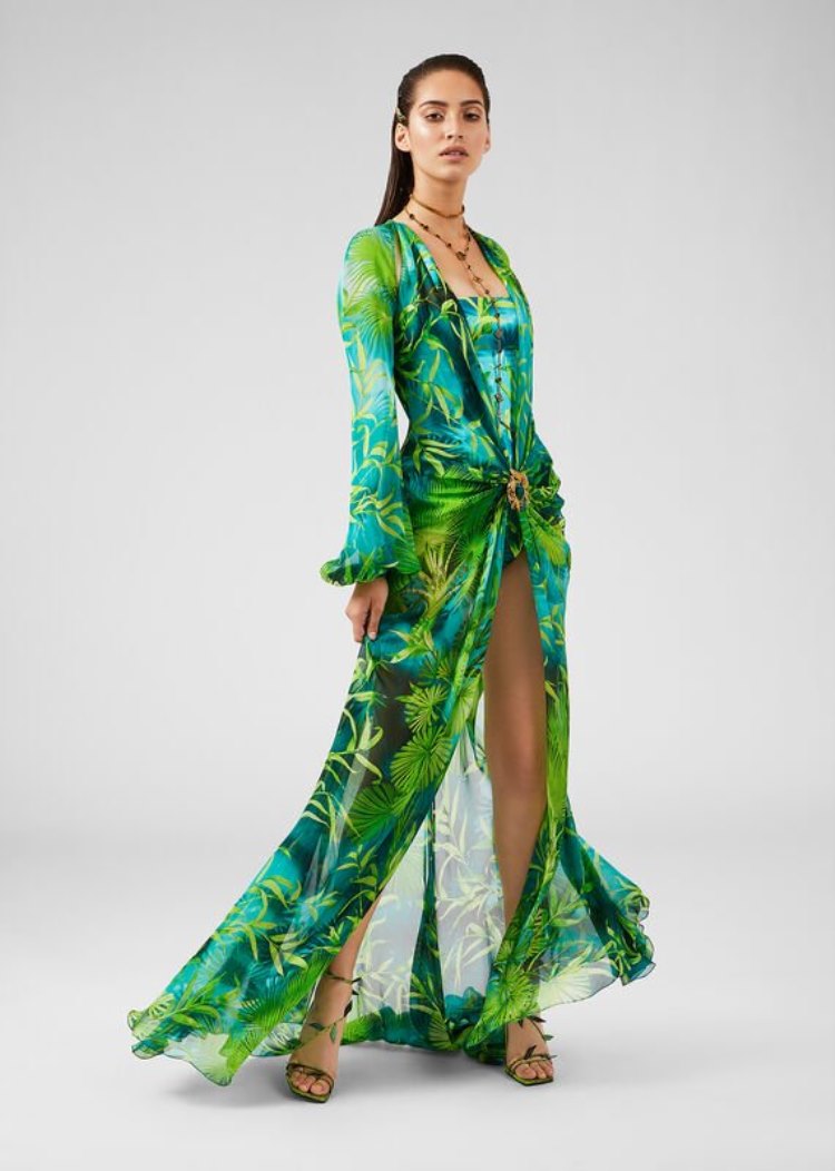 Versace Jungle Print φορεμα φορεμα γυναικεια Πολύχρωμο | EB9RBTI