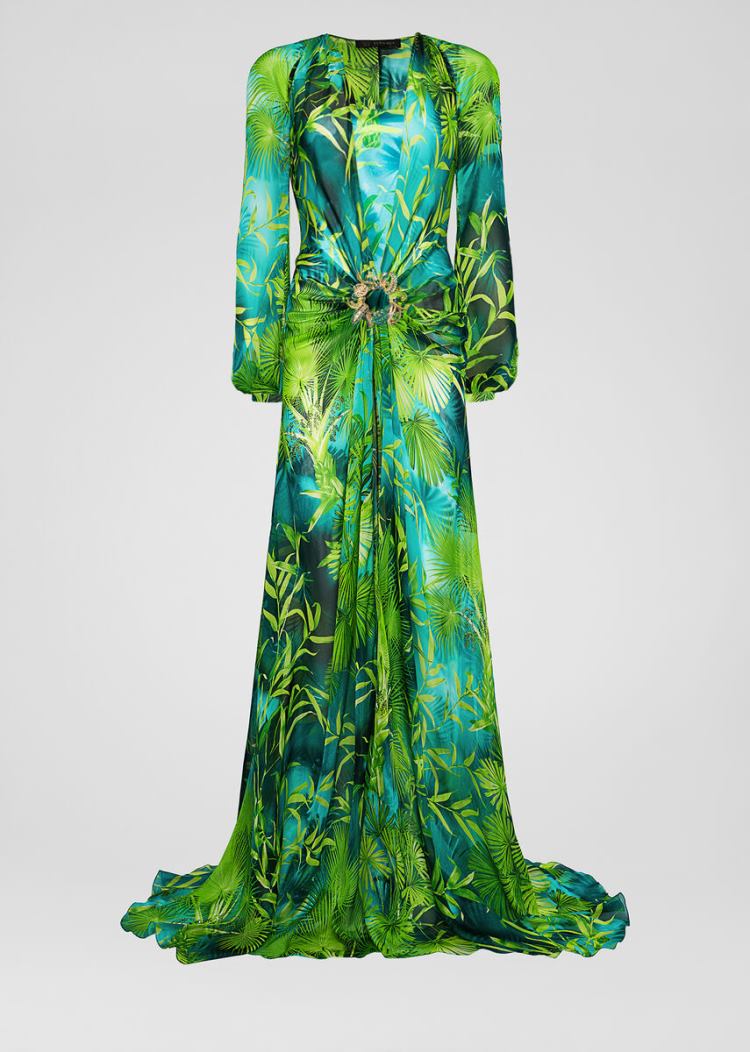 Versace Jungle Print φορεμα φορεμα γυναικεια Πολύχρωμο | EB9RBTI