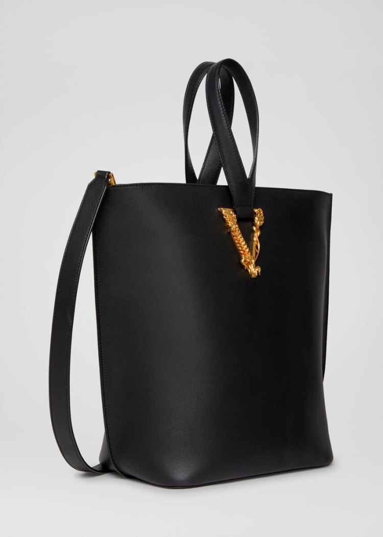 Versace Large Virtus Bucket Bag Virtus Bag γυναικεια μαυρα | UHOTGUZ