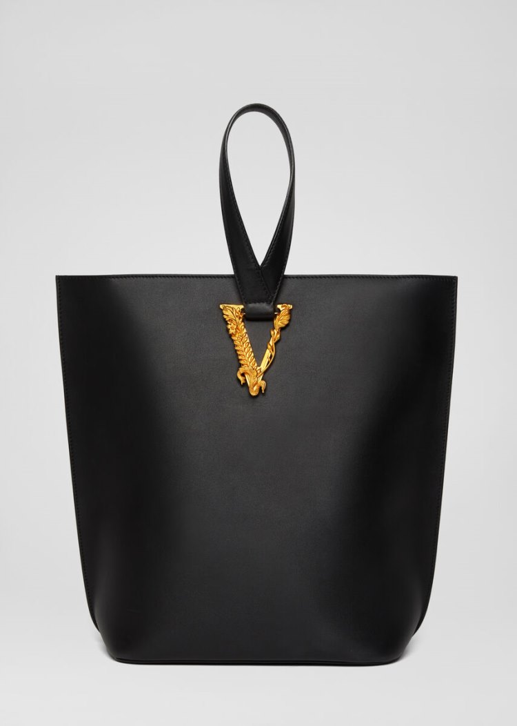 Versace Large Virtus Bucket Bag Virtus Bag γυναικεια μαυρα | UHOTGUZ