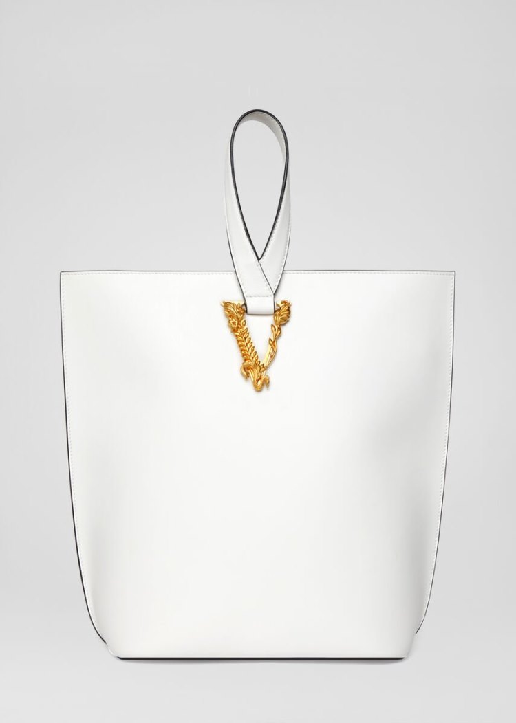 Versace Large Virtus Bucket Bag τσάντεσ tote γυναικεια ασπρα | NM2NI6O