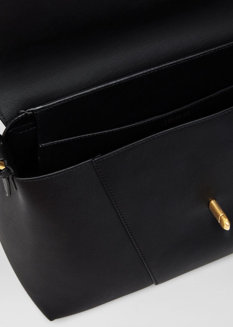 Versace Large Virtus Shoulder Bag Virtus Bag γυναικεια μαυρα | SPMOQ60