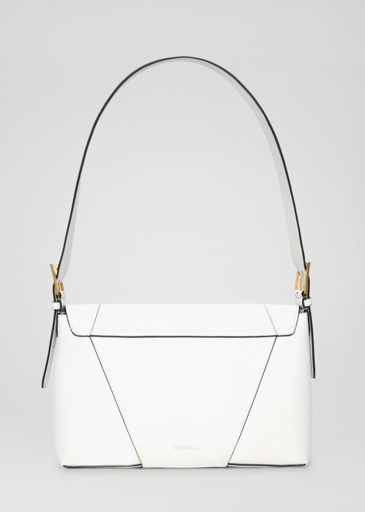 Versace Large Virtus Shoulder Bag Virtus Bag γυναικεια ασπρα | Z0UJ0V2