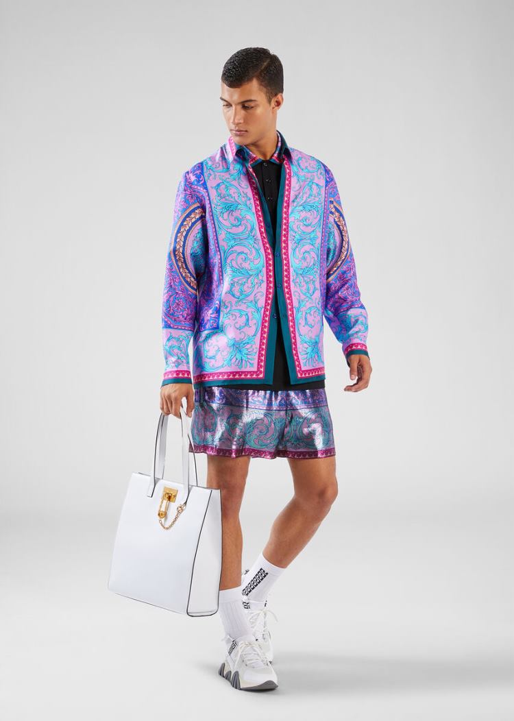 Versace Le Pop Classique Accent Polo Shirt μπλουζακια πολο ανδρικα μαυρα | NKL0VRU