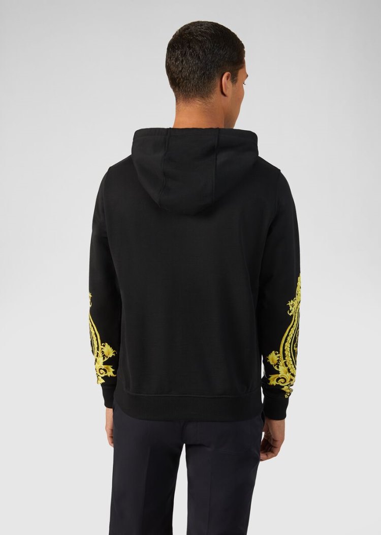 Versace Le Pop Classique Print Hoodie Φούτερ ανδρικα μαυρα | JX4UO0L