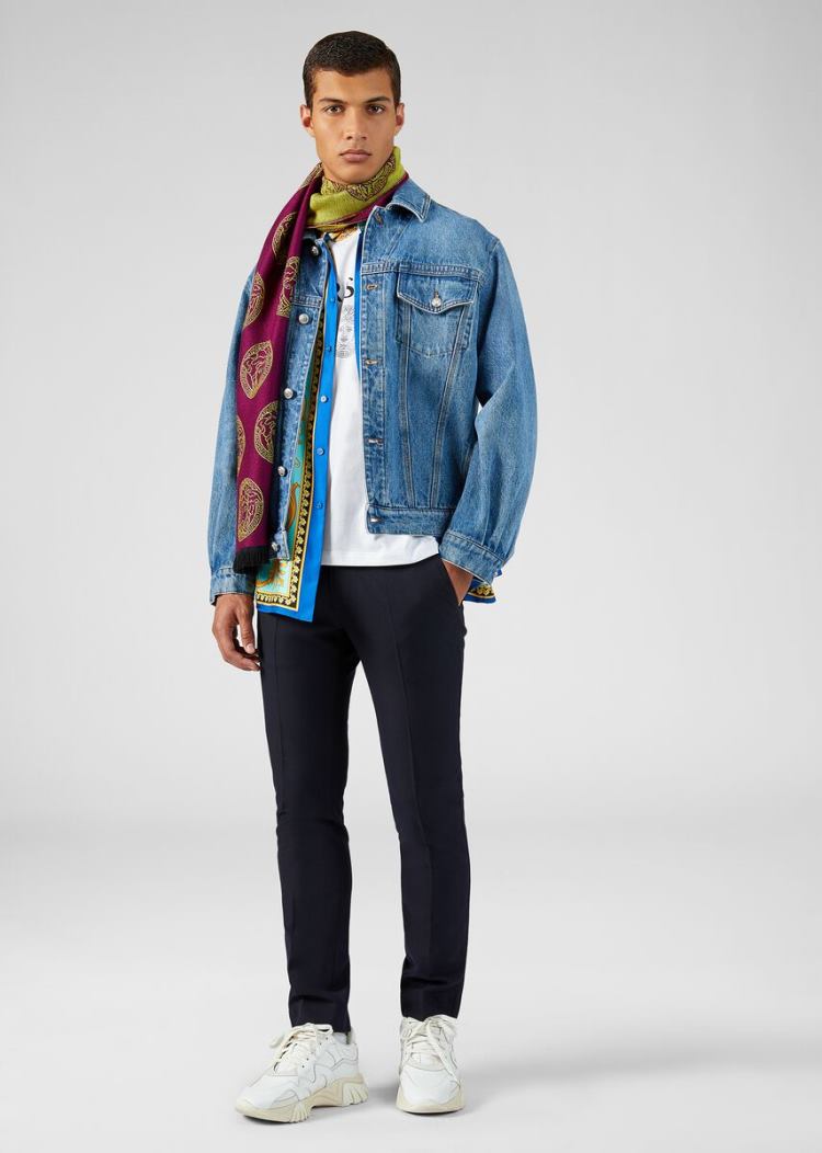 Versace Le Pop Classique Print Silk Twill Shirt πουκαμισα ανδρικα Πολύχρωμο | GFGCTE3