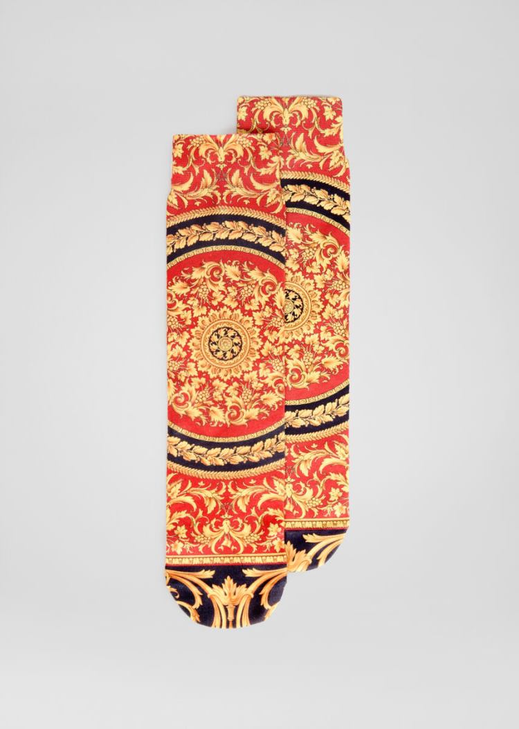 Versace Le Pop Classique Print Socks καλτσεσ ανδρικα Πολύχρωμο | CX9LQGD