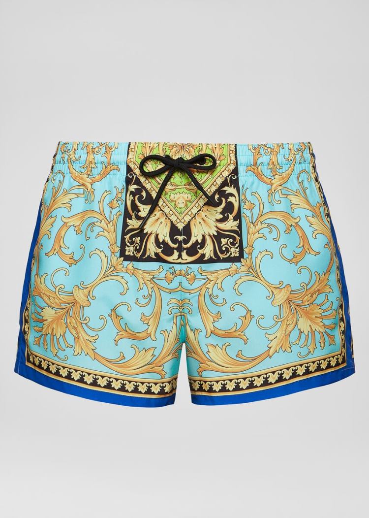 Versace Le Pop Classique Print Swim Shorts μαγιό ανδρικα Πολύχρωμο | J7BN2LH