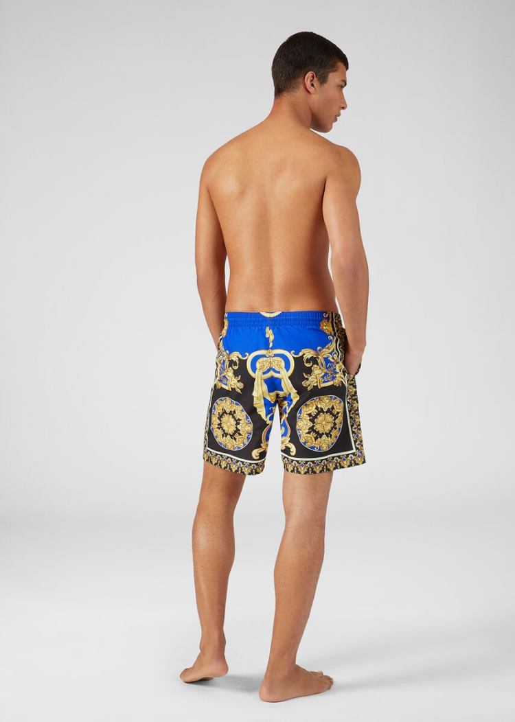 Versace Le Pop Classique Print Swim Trunks μαγιό ανδρικα Πολύχρωμο | Q8SSEAF
