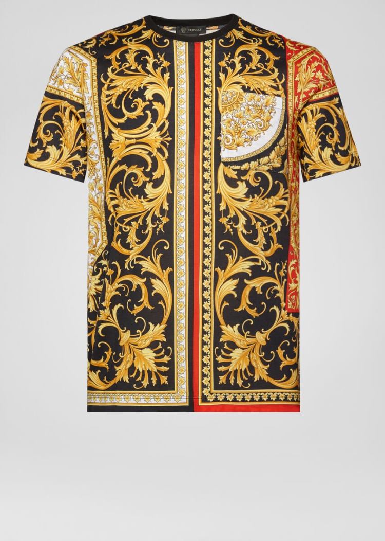 Versace Le Pop Classique Print T Shirt μπλουζακια ανδρικα Πολύχρωμο | TBWMMT4